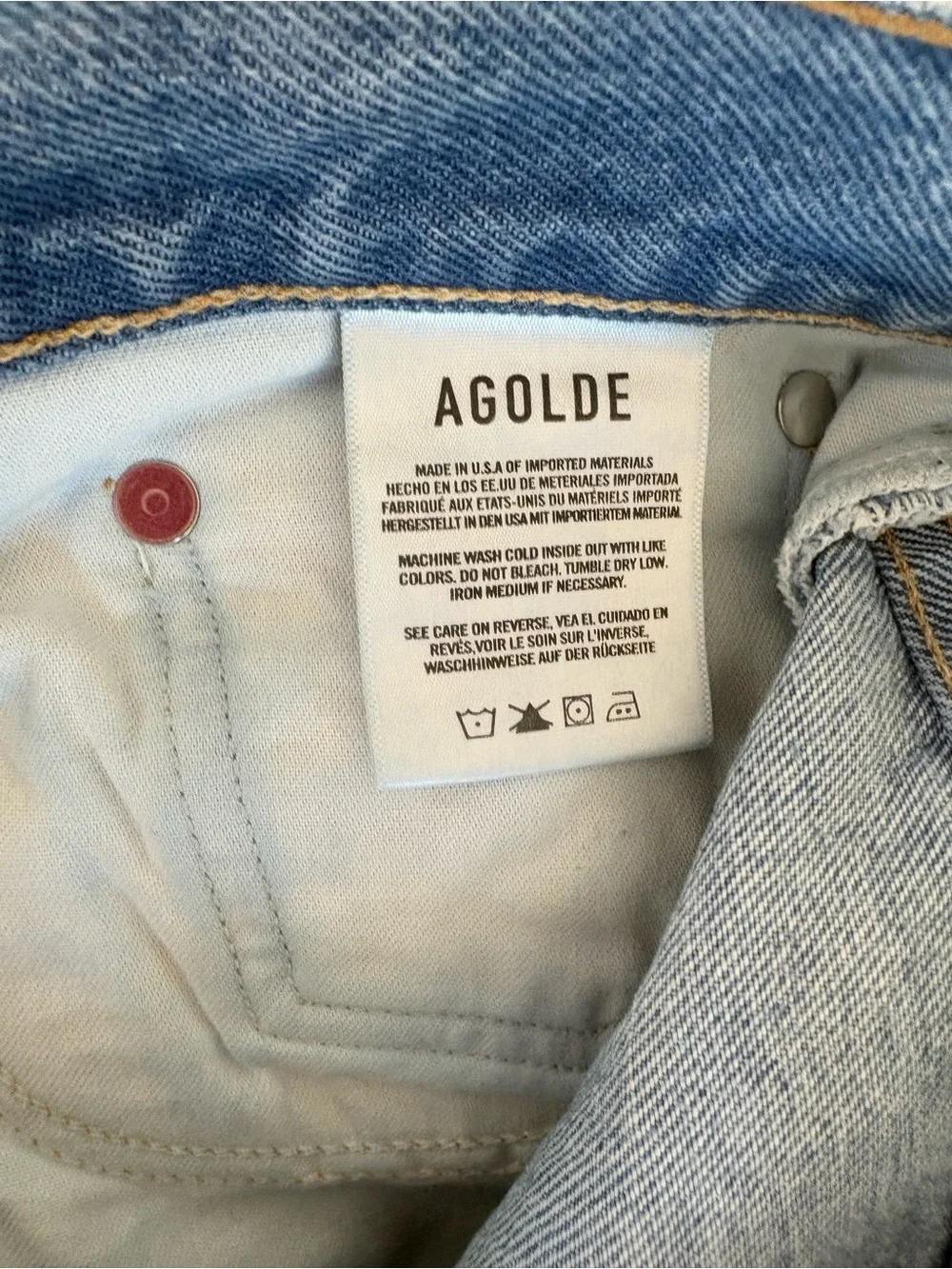 Agolde 90’s Mid -Rise Distressed Jeans size 29.